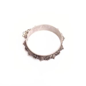 Antique Amazigh Berber Tafraoute Cuff Bracelet Silver Tribal Jewelry