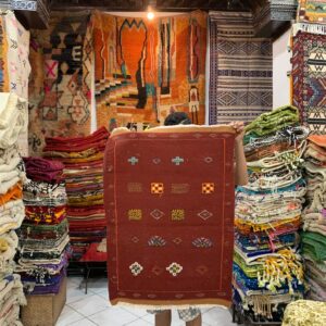 Amazigh Berber Akhnif Wool Accent Rug For Home Decor