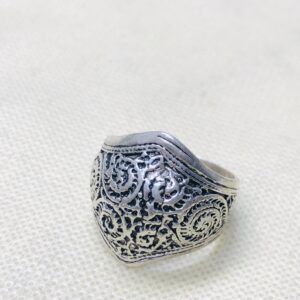 Amazigh Berber Tuareg Silver Tribal Engraved Adjustable Ring