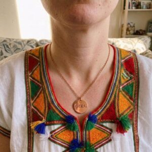 Amazigh Tifinagh Berber Stainless Steel Coin Pendant Necklace