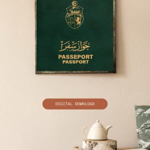 Amazigh Berber Tunisian Passport Art Print Digital Download