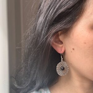 Vintage Berber Amazigh Silver Plated Earrings with Bohemian Design