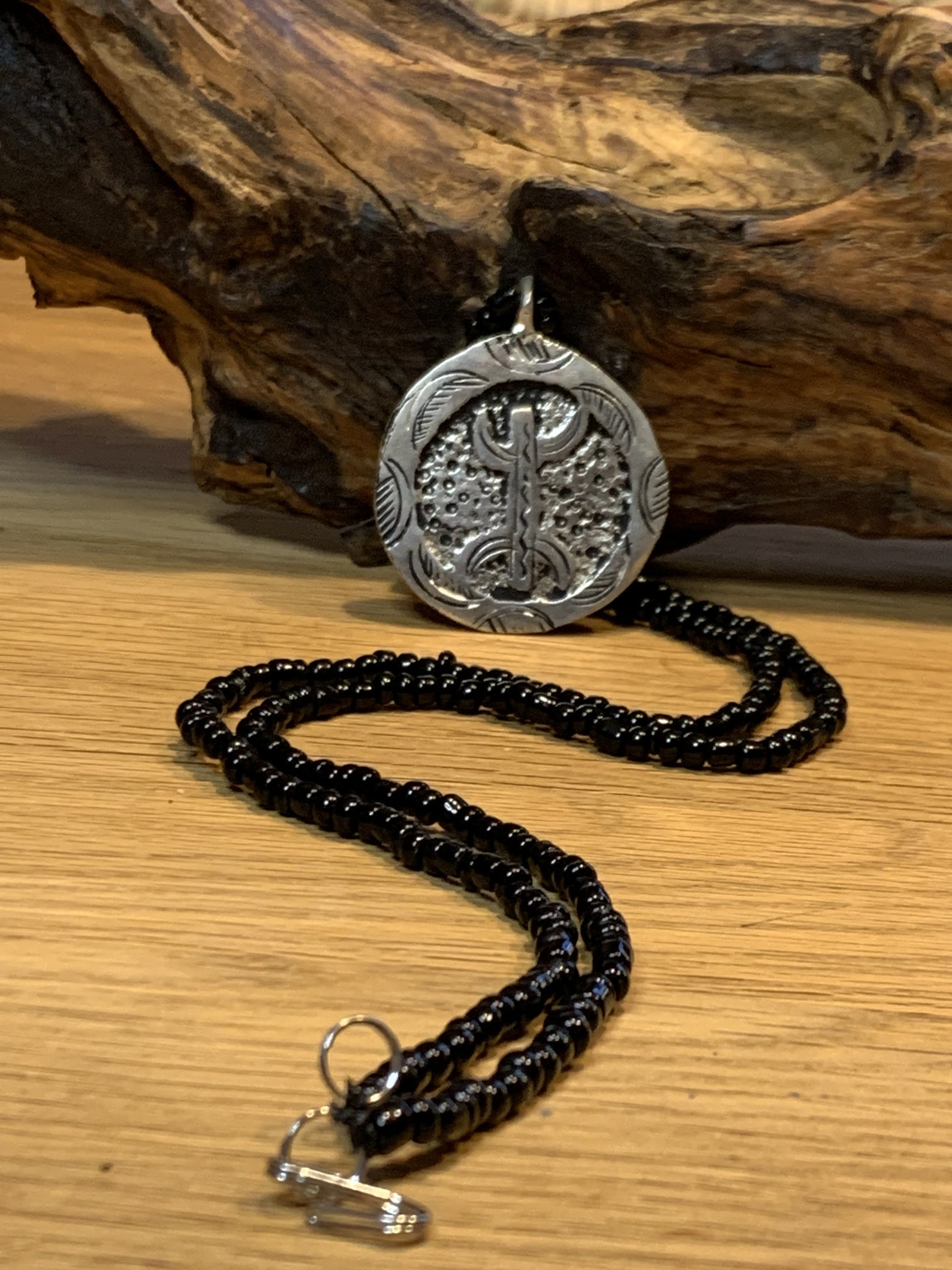 Amazigh Yaz Symbol Necklace Tuareg Inspired Gift Design
