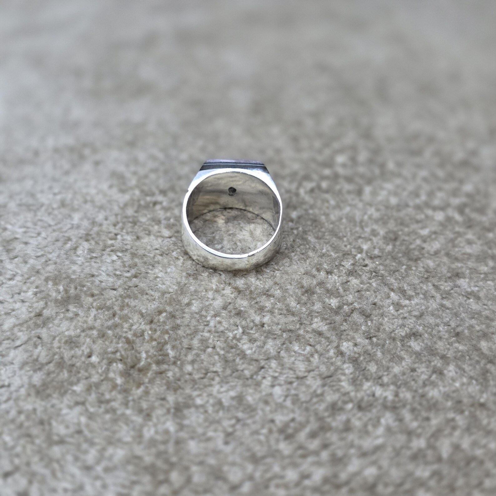 Amazigh Tuareg Berber Silver Engraved Ring with Adjustable Size Design