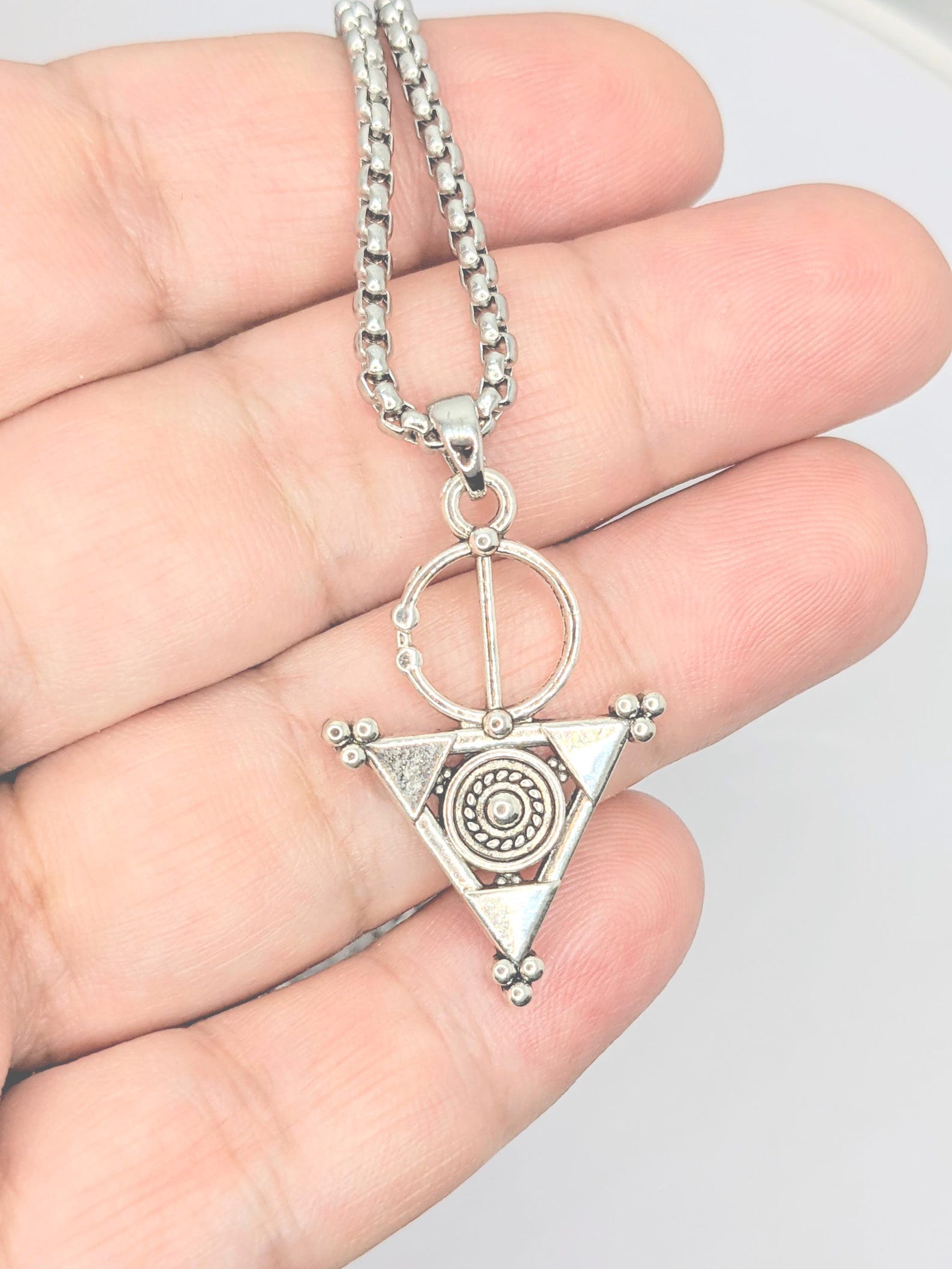 Amazigh Berber Tizerzit Necklace with Fibula Inspired Pendant