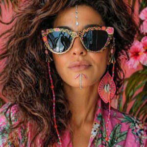 Amazigh AMAN N' TILDI Rose Water Hand Painted Sunglasses Frames