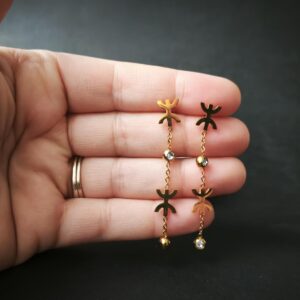 Amazigh Kabyle Yaz Tifinagh Berber Earrings with Crystal Details