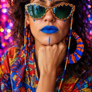 Amazigh Tuareg AMAN N TENERE Hand Painted Sunglasses Wear