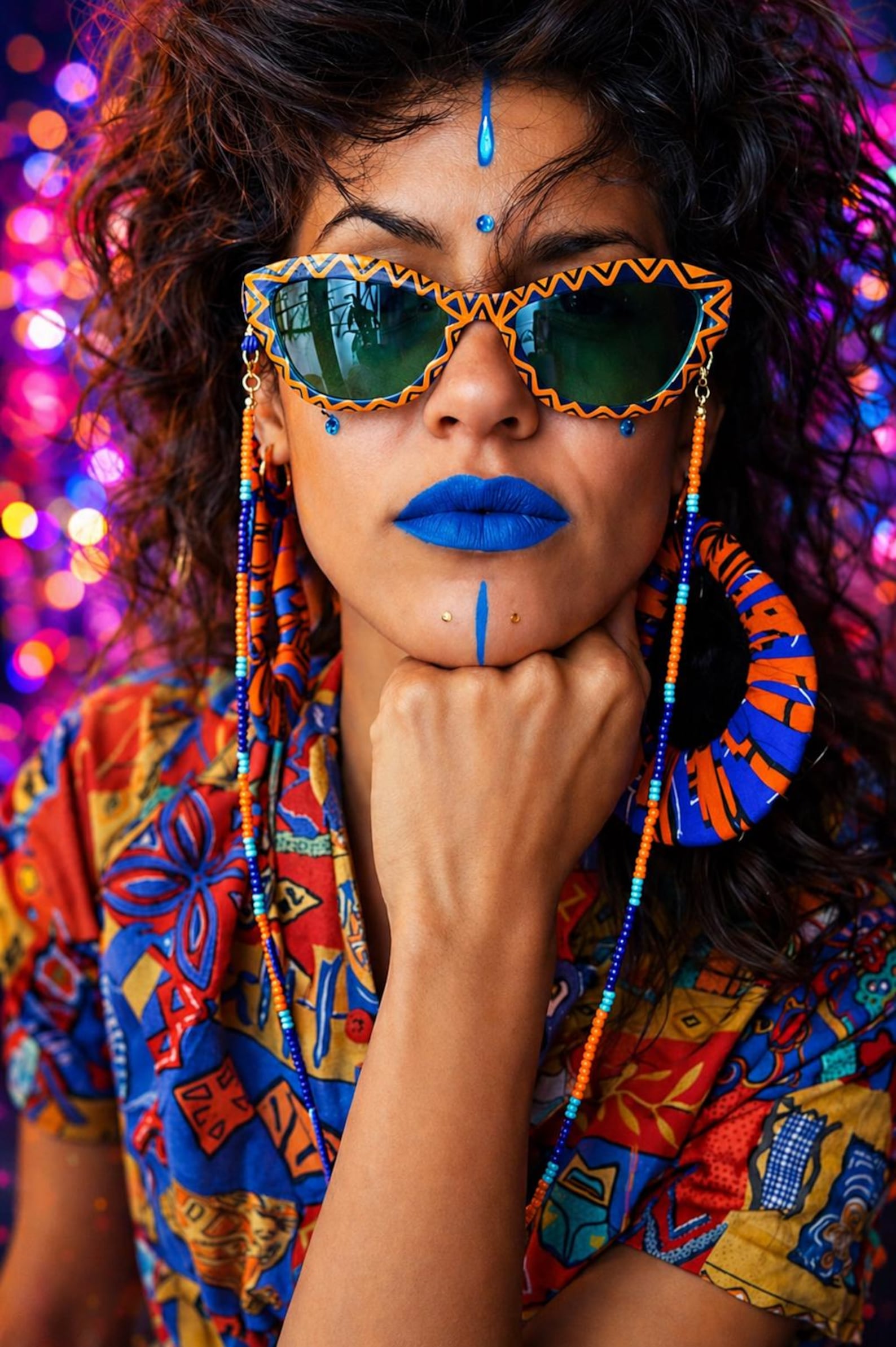 Amazigh Tuareg AMAN N TENERE Hand Painted Sunglasses Wear
