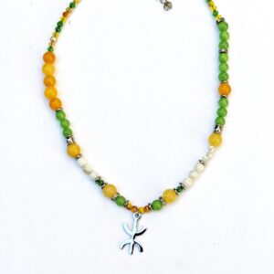 Amazigh Berber Tifinagh Yaz Symbol Natural Bead Necklace
