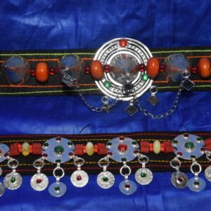 Amazigh Berber Asni Crown Tiara Head Jewelry Set with Earrings