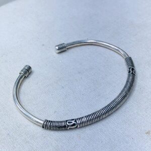 Amazigh Tuareg Sahara Sterling Silver Engraved Bracelet Handmade Jewelry