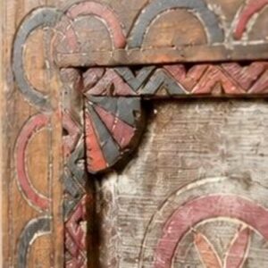 Berber Amazigh Vintage Door Wall Art Hand Carved Wooden Panel