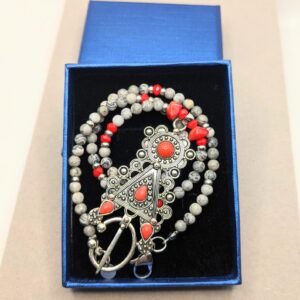 Amazigh Yaz Berber Tizerzit Natural Stone Beads Necklace