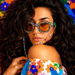 Amazigh ZELLIJ N' YILEL Mosaic Polarized Sunglasses Hand Painted Wear