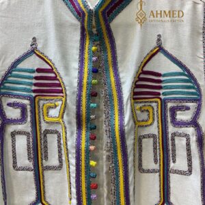 Amazigh Berber Embroidery Gilet All Sizes Linen Colorful Vest