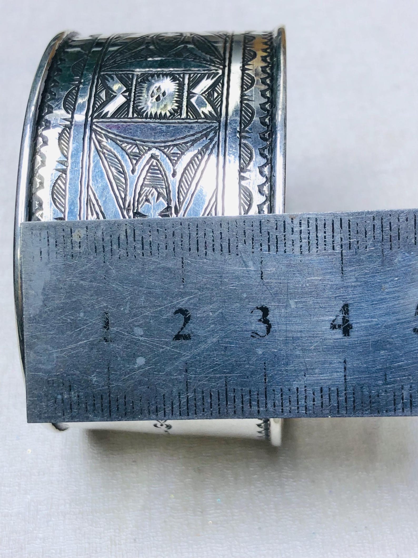 Amazigh Tuareg Berber Gravé Maroc Bracelet Silver Engraved Jewelry