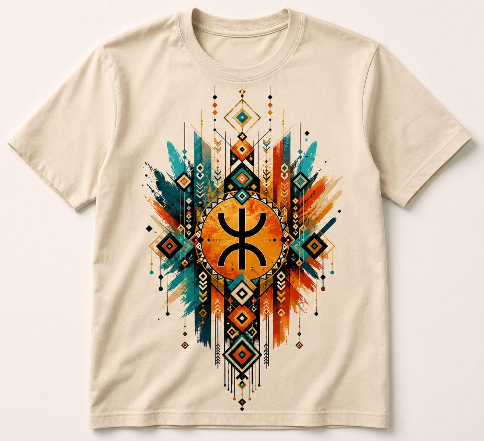 Amazigh Berber Modern Artwork Transparent Background PNG Digital Download