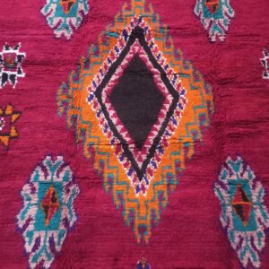Amazigh Berber Vintage Red Wool Rug Handmade Tribal Carpet