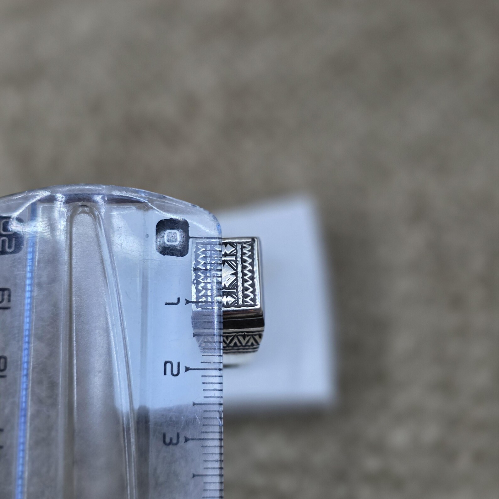 Amazigh Tuareg Berber Silver Engraved Ring with Adjustable Size Design