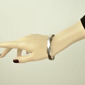 Antique Amazigh Berber TANANE Silver Bracelet with Engraved Design