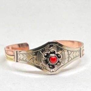 Amazigh Berber Tuareg Bangle Copper Bracelet with Engraved Design