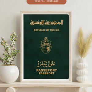 Amazigh Berber Tunisian Passport Art Print Digital Download