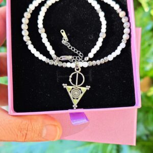 Amazigh Berber Tizerzit Necklace with Natural Stones and Steel