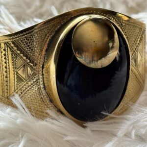Amazigh Tuareg FAIR TRADE Cuff Bracelet with Giant Onyx