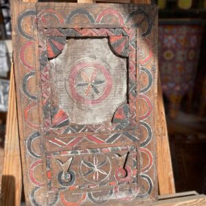 Berber Amazigh Vintage Door Wall Art Hand Carved Wooden Panel