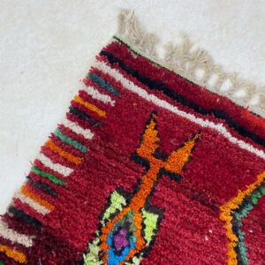 Amazigh Pink Berber Wool Rug with Tribal Home Decor