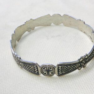 Amazigh Berber Gravé 925 Silver Engraved Cuff Bracelet