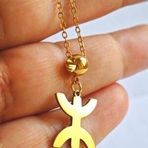Amazigh Berber Tifinagh Yaz Symbol Necklace in Stainless Steel