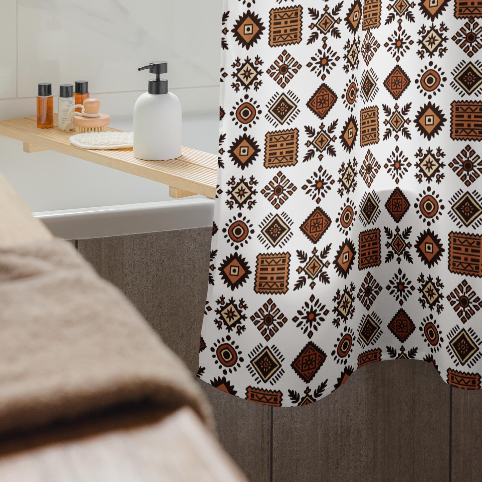 Amazigh Berber Shower Curtain Pattern Graphic Sweatshirt Design