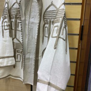 Amazigh Berber Linen Vest with Colorful Embroidery Gilet Sizes
