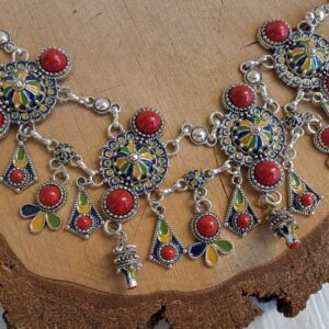 Amazigh Kabyle Berber Traditional Coral Front Bracelet Diadem
