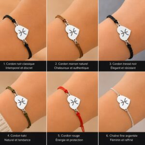 Amazigh Berber Yaz Symbol Heart Bracelet Stainless Steel Kabyle Design