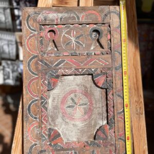 Berber Amazigh Vintage Door Wall Art Hand Carved Wooden Panel