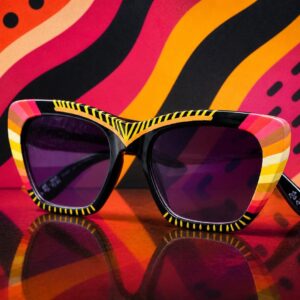 Amazigh TAZWAGT Hand Painted Sunset Sunglasses Recycled Wear