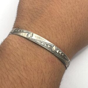Amazigh Berber Tuareg Sterling Silver Bangle Bracelet African Tribal Jewelry