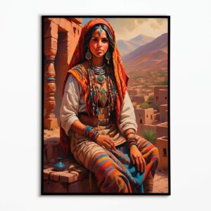 Berber Amazigh Woman Portrait Art Print Digital Download