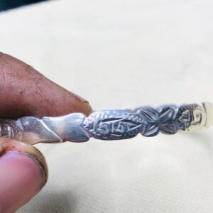 Amazigh Tuareg Sahara Silver Tribal Engraved Heritage Bracelet