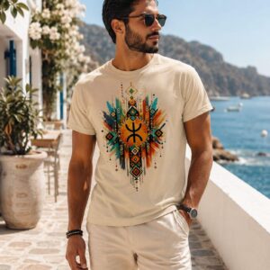 Amazigh Berber Graphic Modern Colorful Streetwear Symbol Art T-Shirt