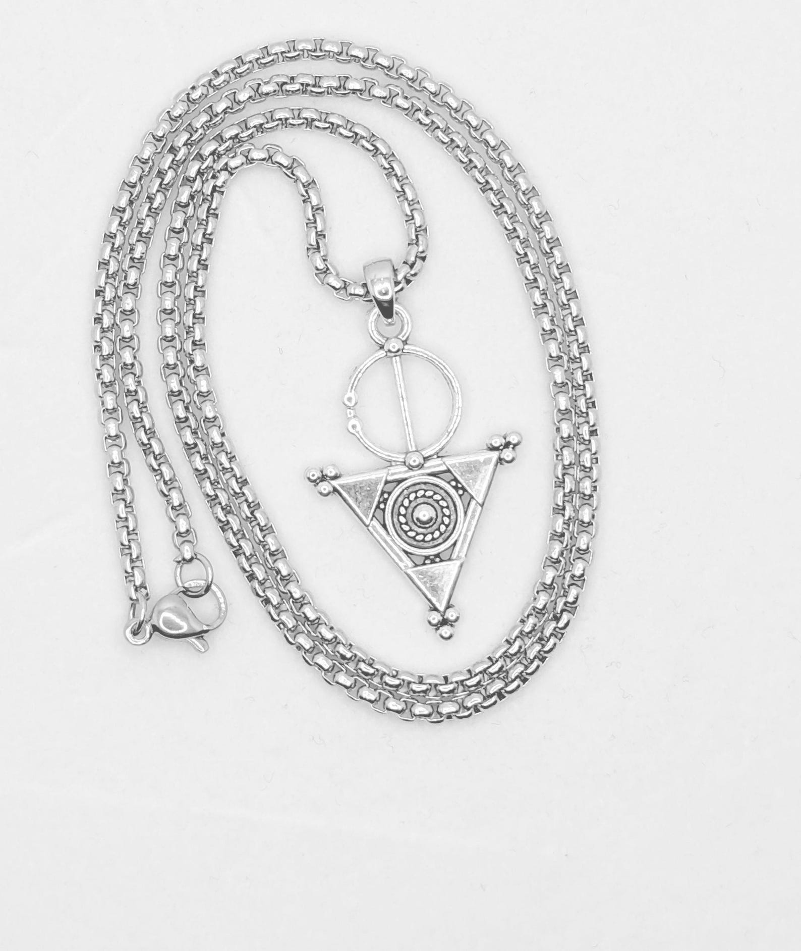 Amazigh Berber Tizerzit Necklace with Fibula Inspired Pendant