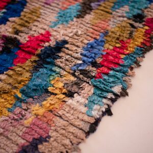 Boujaad Amazigh Berber Rug with Tribal Motifs Washable Cotton