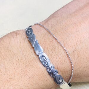 Amazigh Tuareg Sahara Silver Tribal Engraved Heritage Bracelet