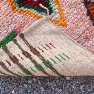 Amazigh Boujaad Berber Wool Rug with Colorful Geometric Patterns