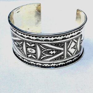 Amazigh Tuareg Berber Gravé Maroc Bracelet Silver Engraved Jewelry