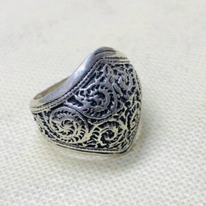 Amazigh Berber Tuareg Silver Tribal Engraved Adjustable Ring