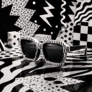 Amazigh AMƔIUD Zebra Hand Painted Sunglasses UV400 Cat 3 Frames